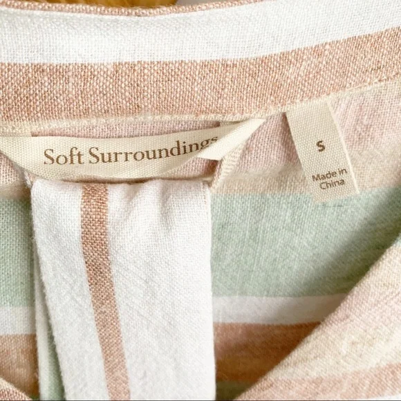 Soft Surroundings Acarta Linen Blend Maxi Dress
